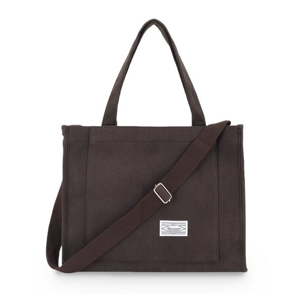 Corduroy Tote Bag Work Crossbody Purse xD - Picture 1 of 6